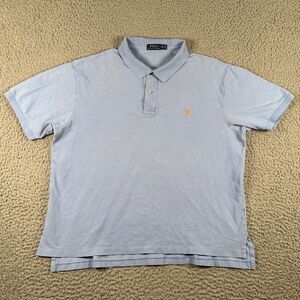 Polo Ralph Lauren Polo‎ Shirt Mens 2XB Light Blue Pony Cotton Golf Casual